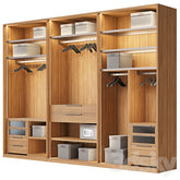 Trueliving 5 Cabinet Open Kids Designer wardrobes Laminated Finish & PU Finish with Drawers 8Ft *2Ft *9Ft -2438.4MM X 609MM X 2743.2MM)